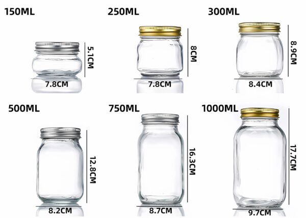 Regular Mouth Mason Jars 750ml - Image 6
