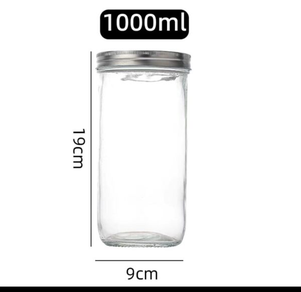 tapered mason jar 1000ml size