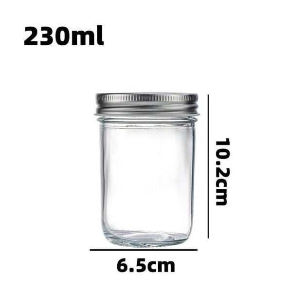 tapered mason jar 230ml size