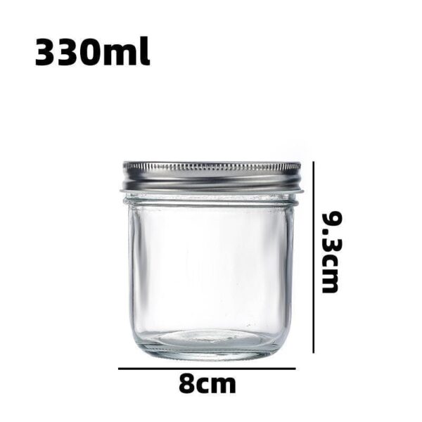 tapered mason jar 330ml size