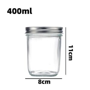 tapered mason jar 400ml size