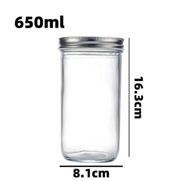 tapered mason jar 650ml