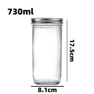 tapered mason jar 730ml
